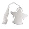 Contemporary Home Living 2.5" x 2.5" Holiday Collections Angel Flat Ornament with White Tassel